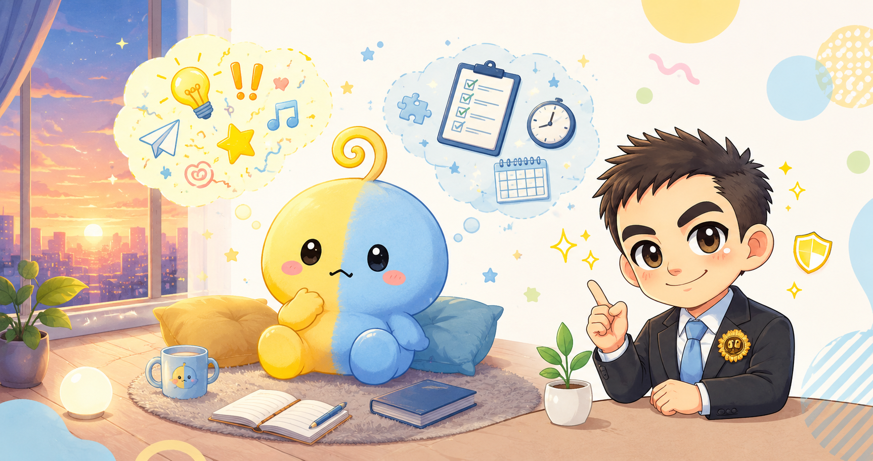 気がかりを一緒に整理する社労士こぱのキャラクター